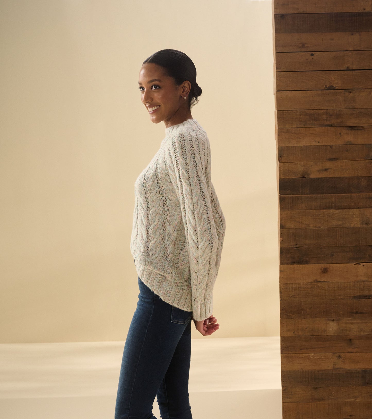 dylan cable knit sweater
