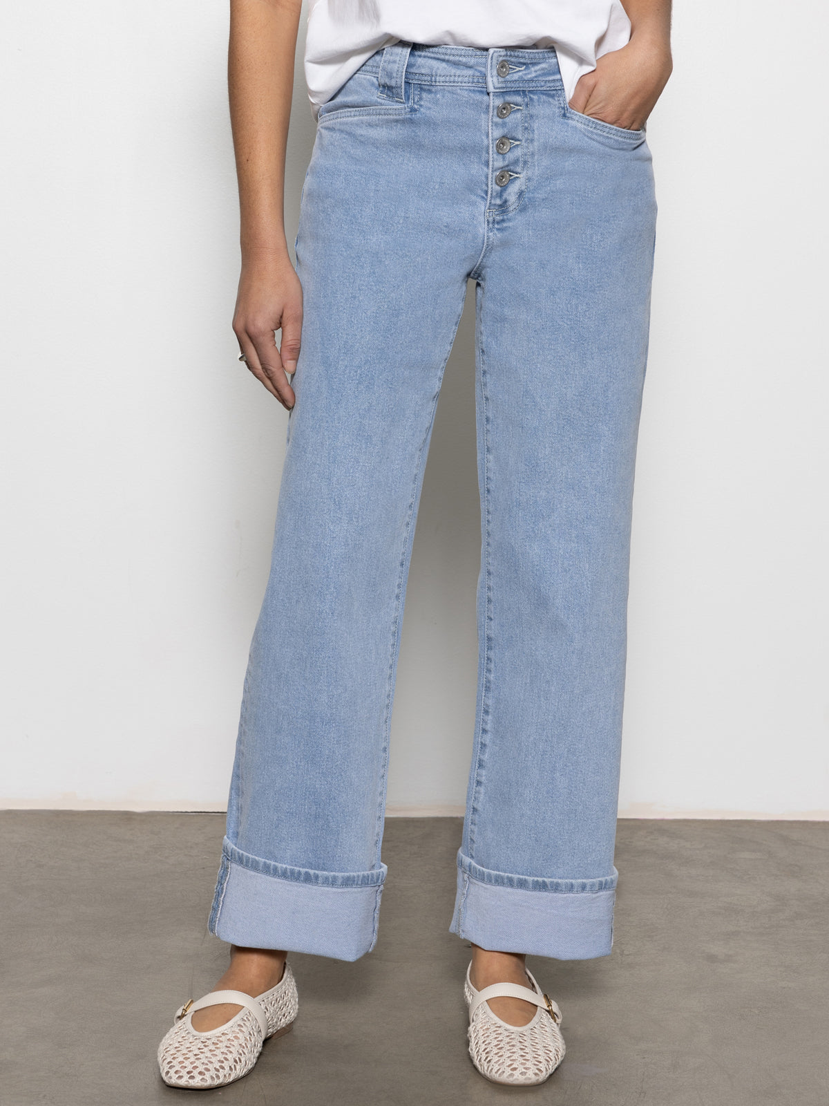 LUNA CUFFED DENIM PANT