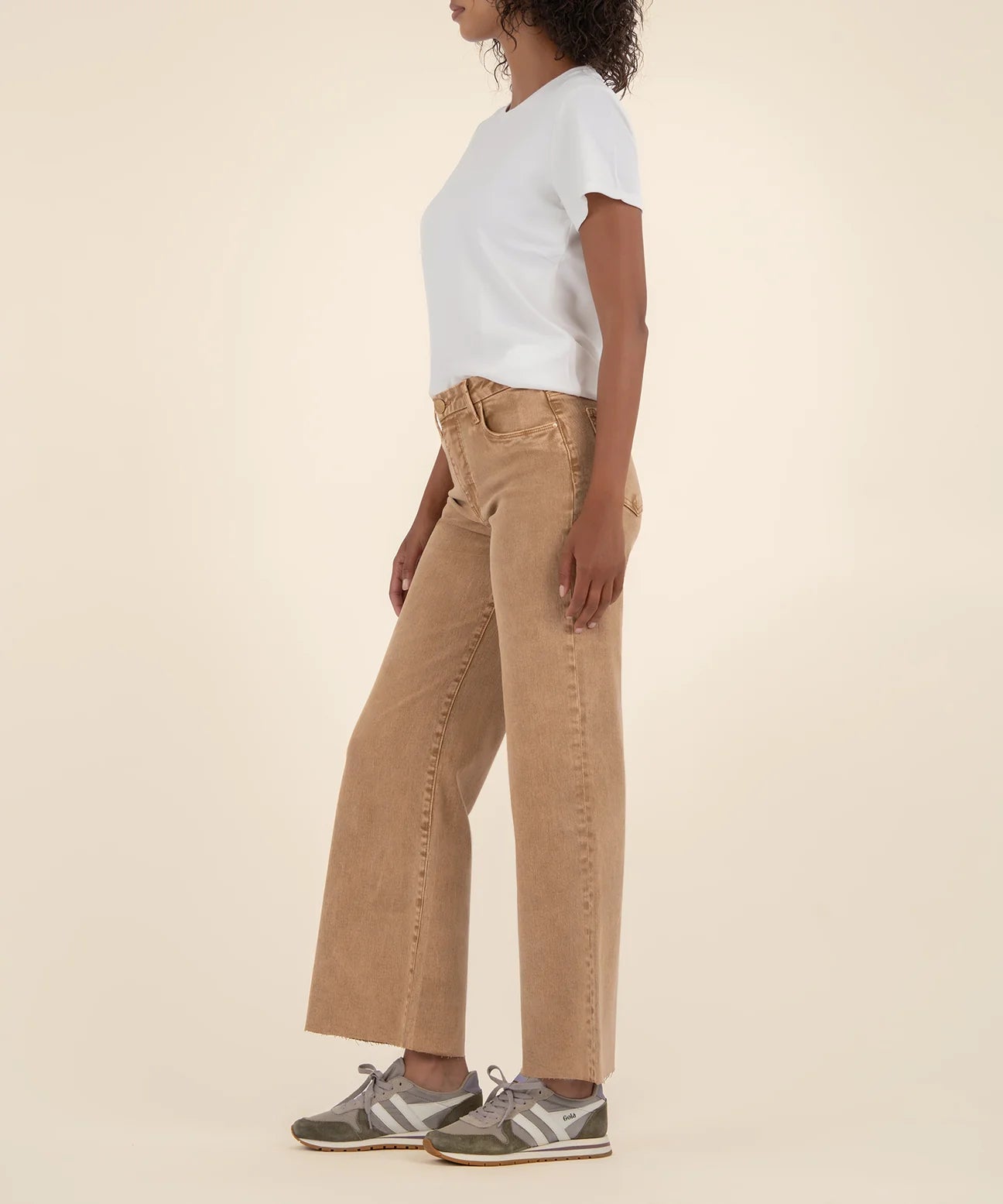 KUT MEG HIGH RISE FAB AB WIDE LEG RAW HEM-LONG INSEAM