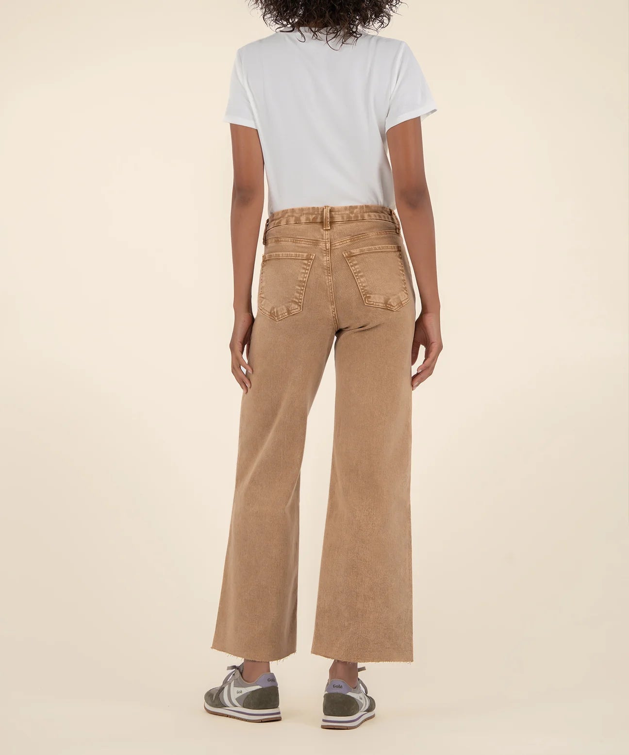 KUT MEG HIGH RISE FAB AB WIDE LEG RAW HEM-LONG INSEAM