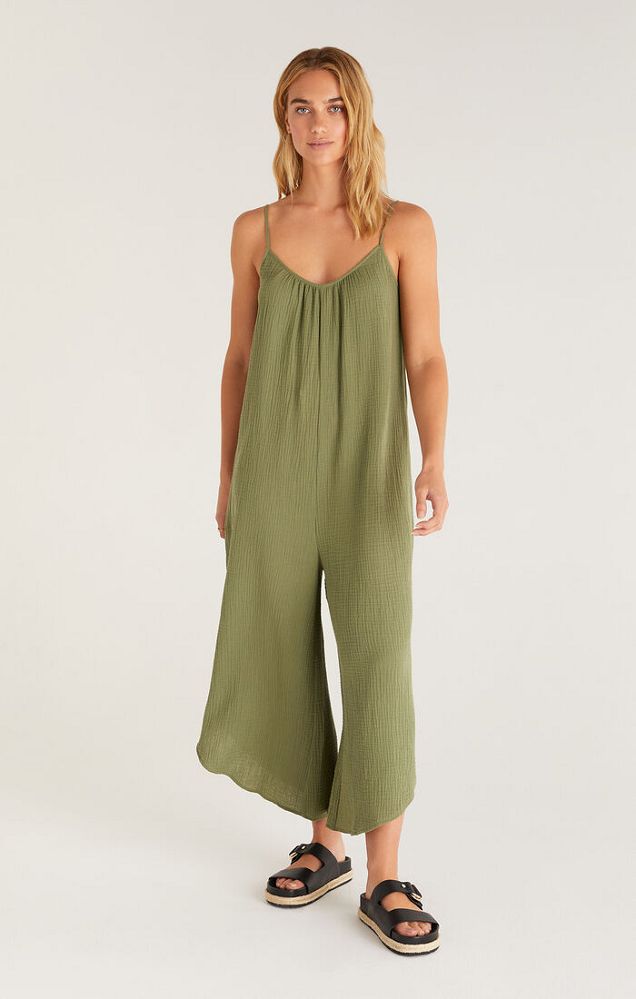 THE FLARED GAUZE JUMPSUIT