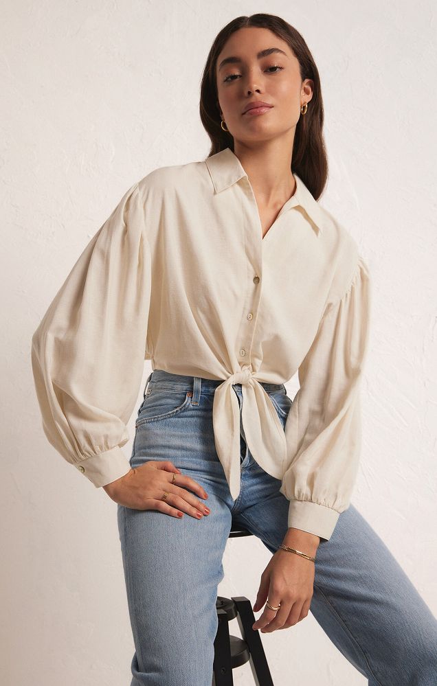 TEGAN TIE FRONT TOP