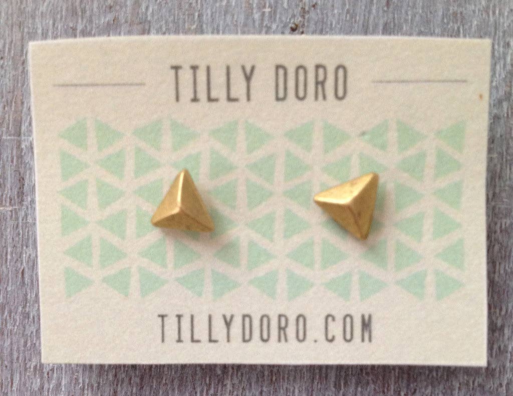 Tilly Doro - Pyramid Stud Earrings