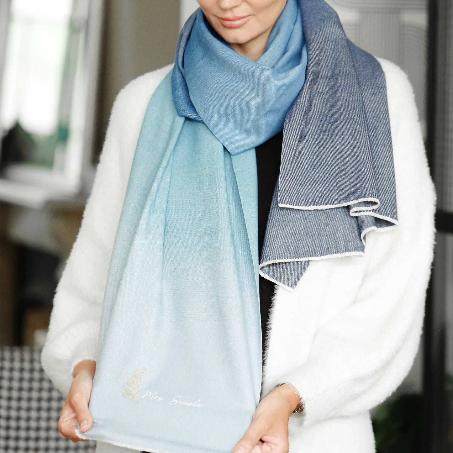Studio Hop - Fine Woven Cashmere Blend Colour Gradient Scarf