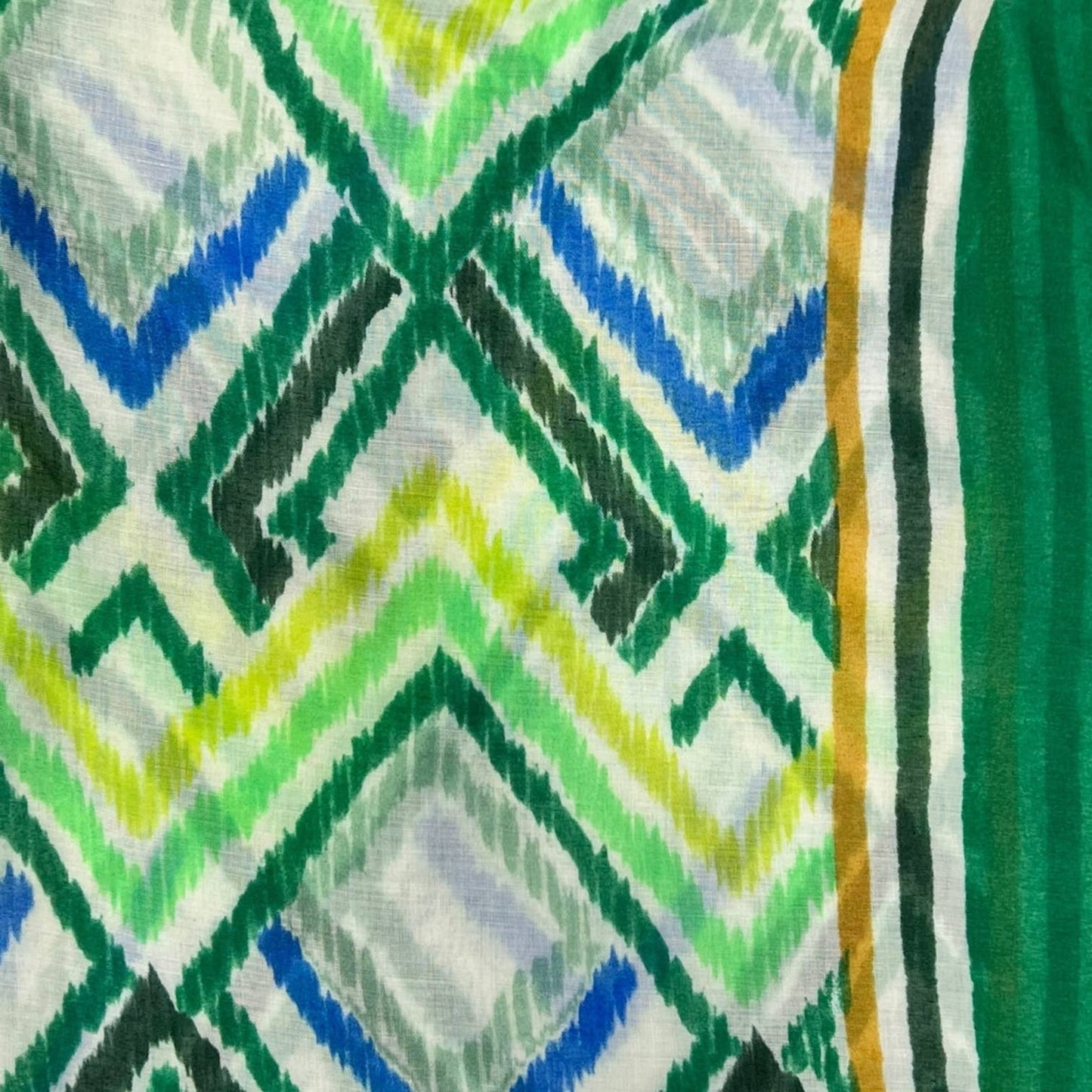 London Scarves - Geometric pattern scarf finished with tassels on