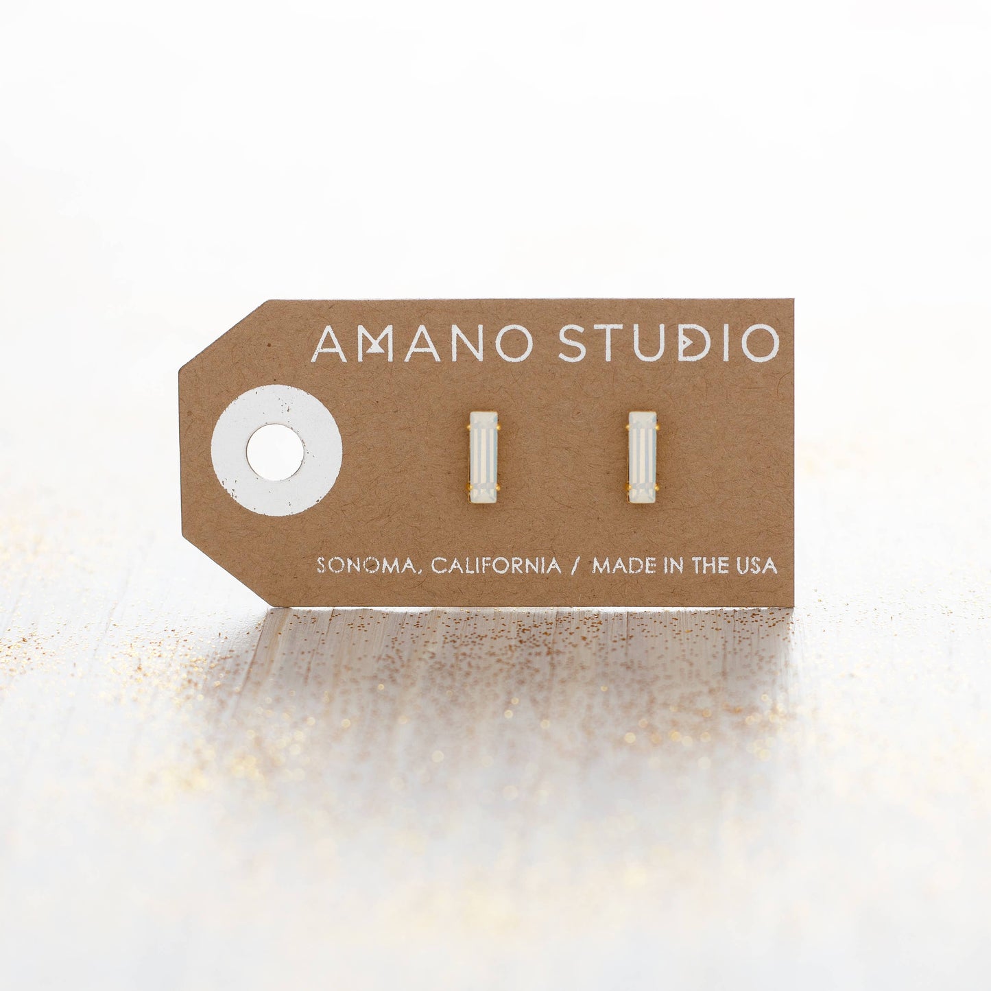 Baguette Stud Earring
