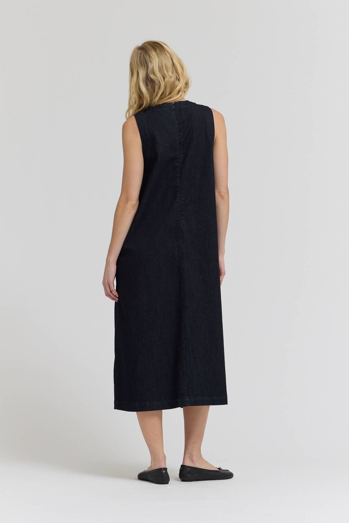 Grade & Gather - 61263BD - DENIM COLUMN DRESS