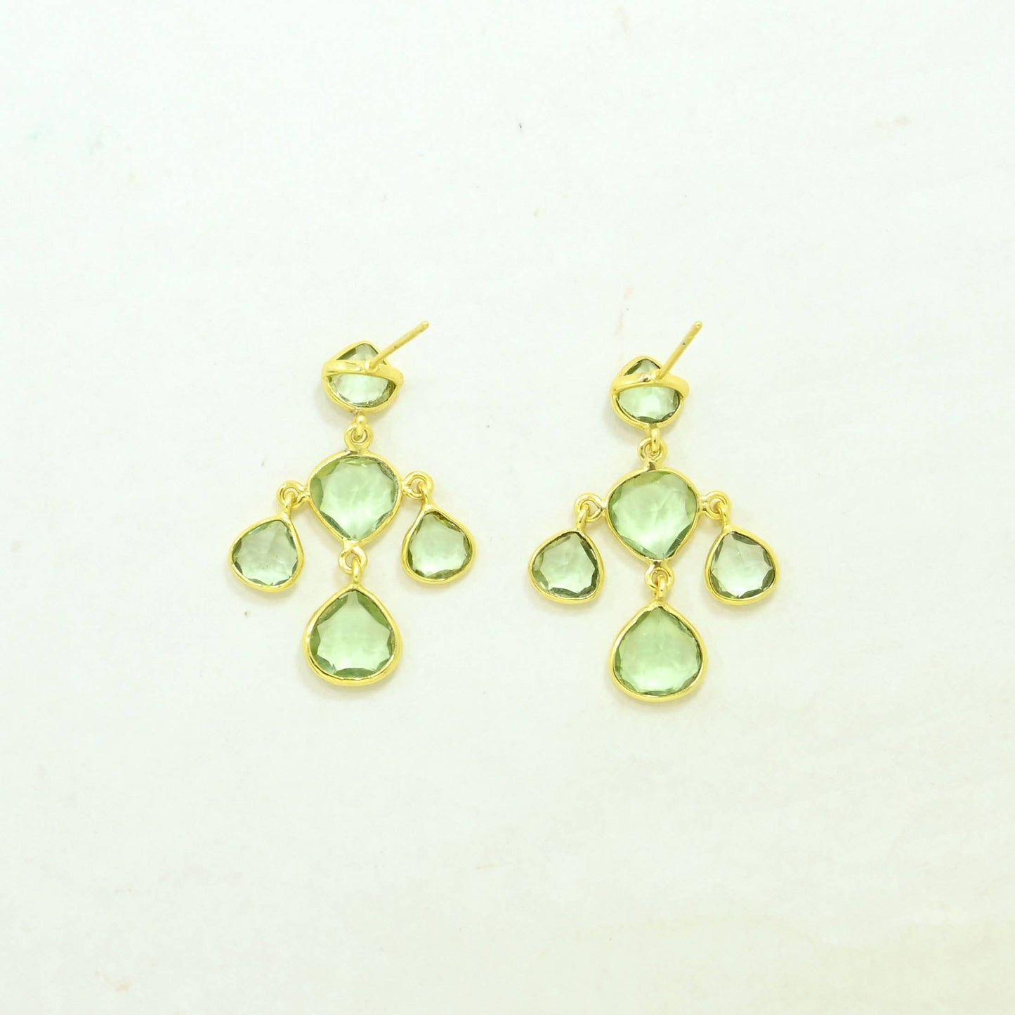 Schmuckoo x Noyre Berlin - Antila Earring Gold Plated - Green Quartz