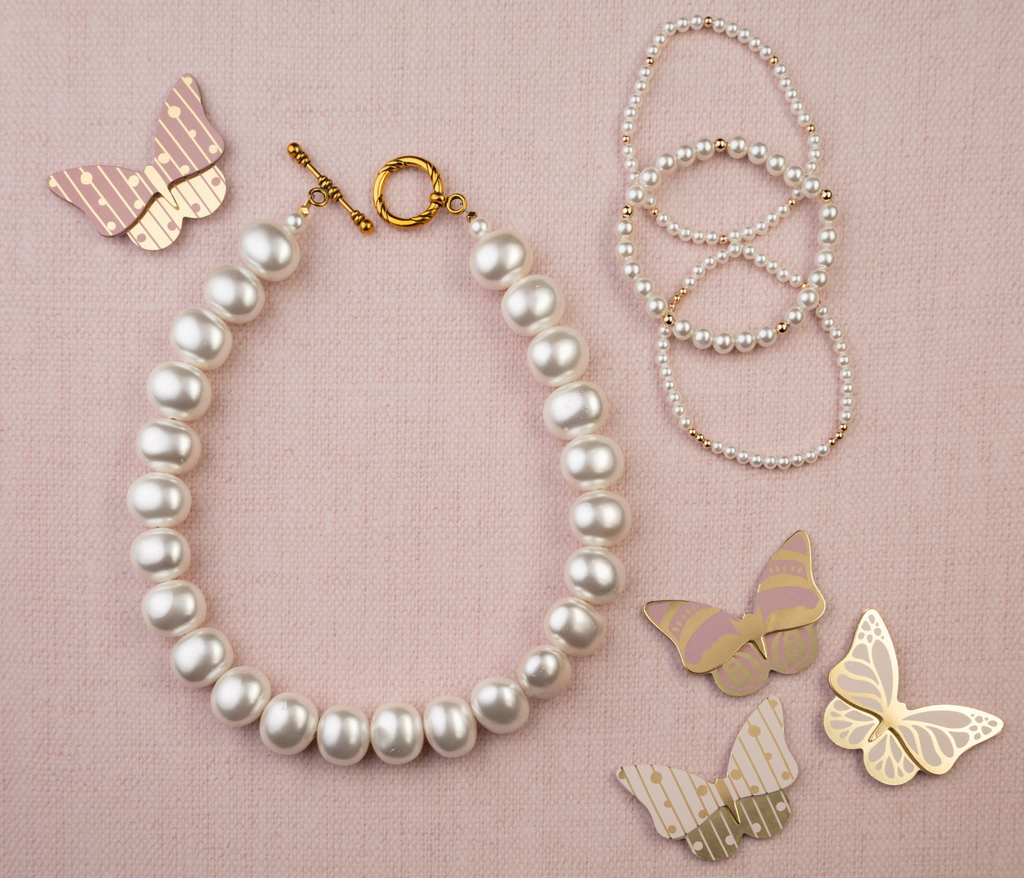 ali & bird jewelry - Extra large Shell pearl necklace