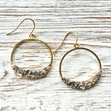 Load image into Gallery viewer, Hand Crushed Pyrite Earrings
