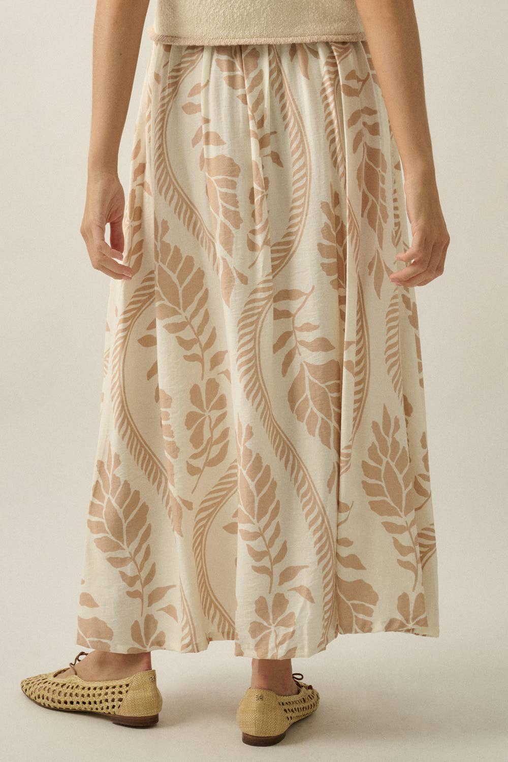 Promesa USA - Floral-Print Woven Wrapped Pleated Maxi Skirt
