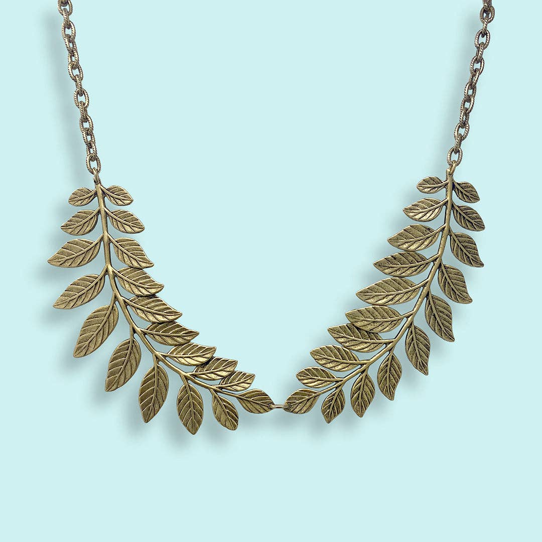 Ornamental Things - Golden Leafy Collar Necklace