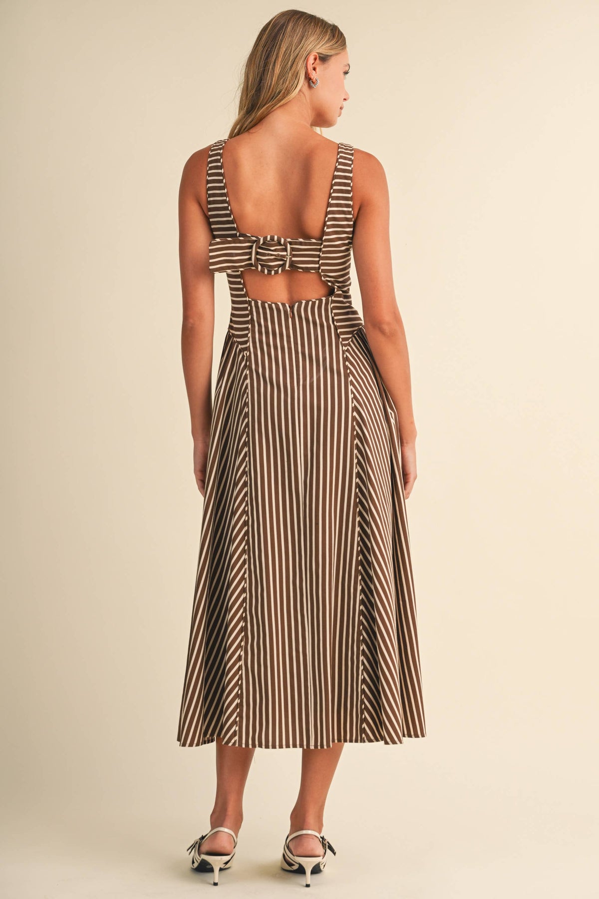STRIPED MIDI DRESS - Klesis