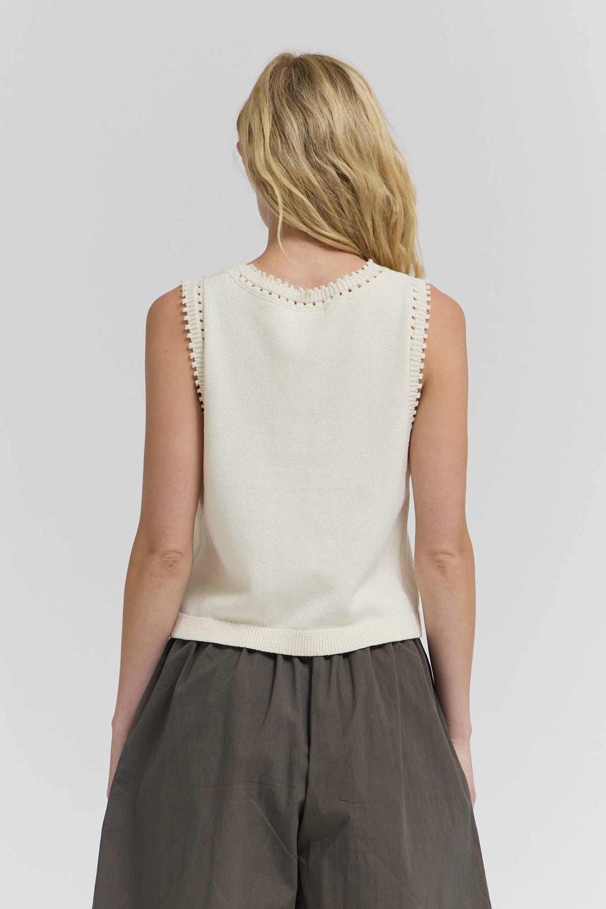 Grade & Gather - 42205 - EDGE TRIM KNIT VEST