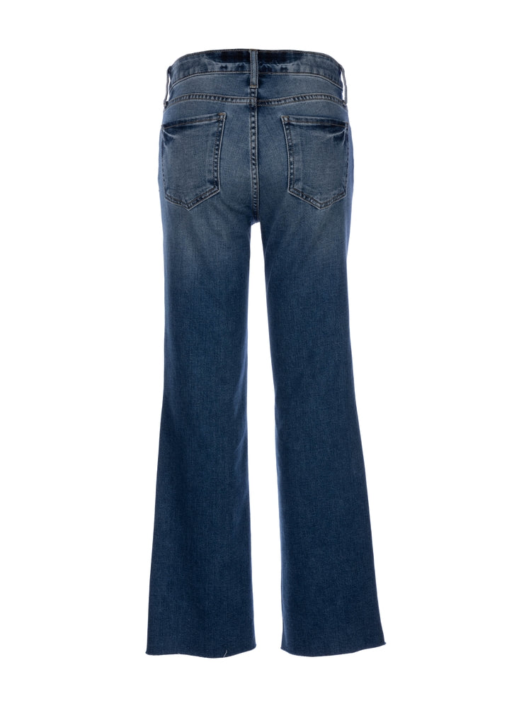 KELSEY HIGH RISE FAB AB ANKLE FLARE WITH RAW HEM