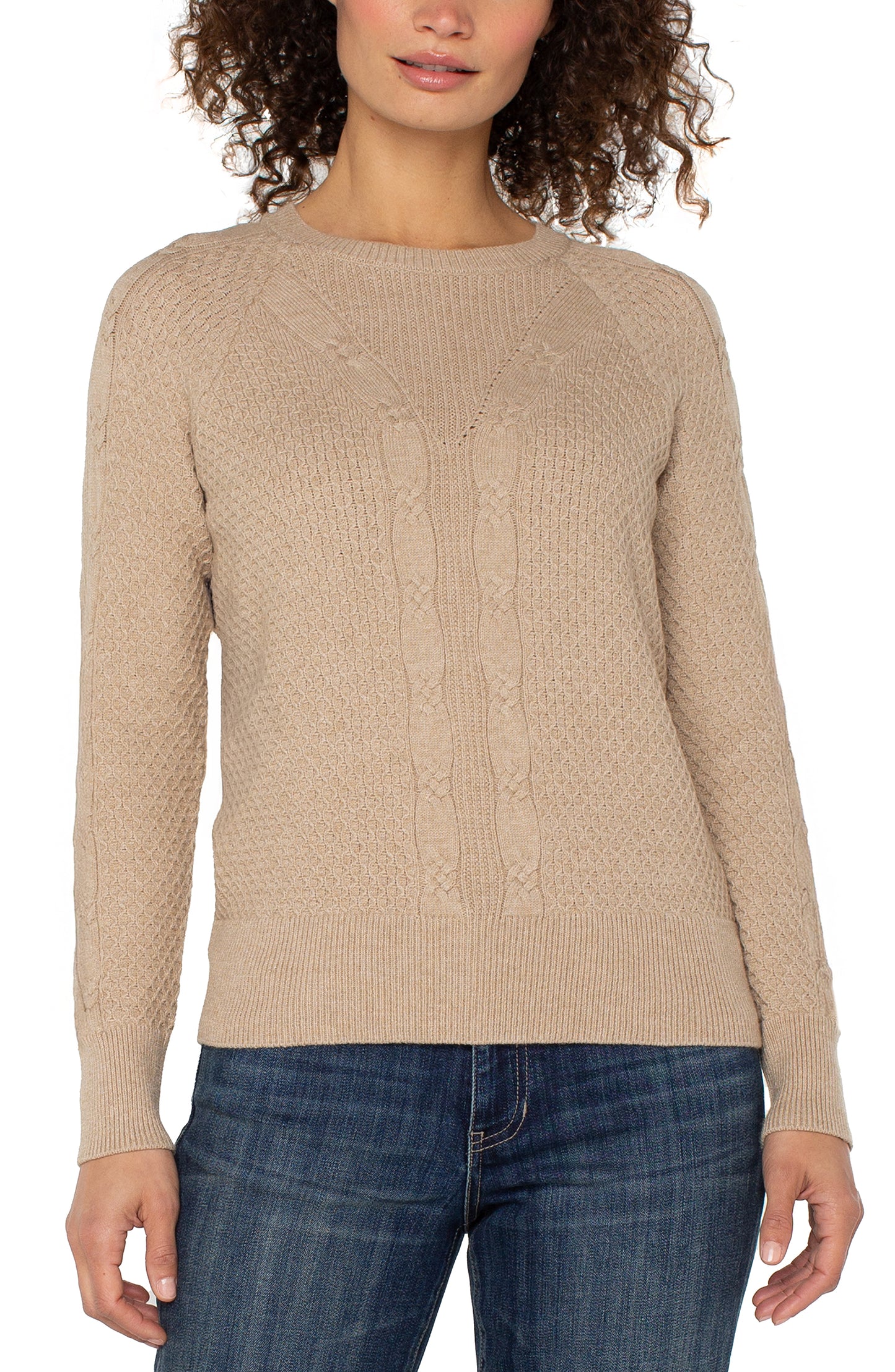 Long Sleeve Crew Neck Raglan Sweater