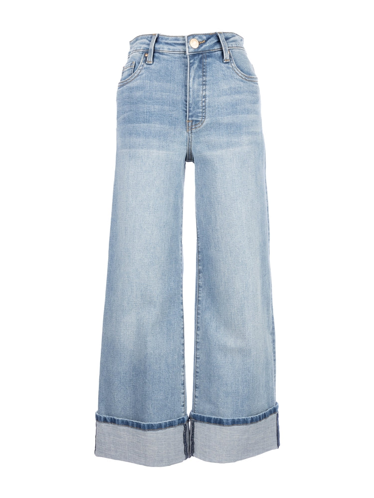 MEG HIGH RISE FAB AB WIDE LEG ROLL UP HEM