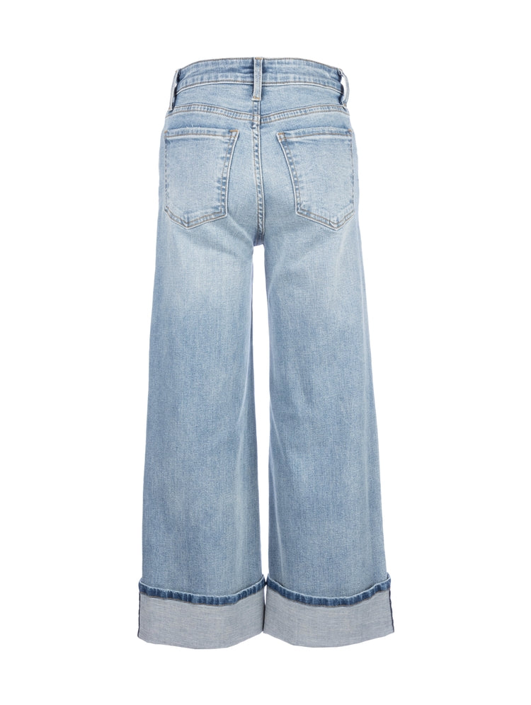 MEG HIGH RISE FAB AB WIDE LEG ROLL UP HEM