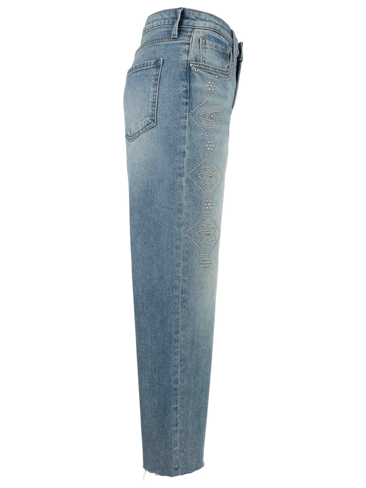 FAY HIGH RISE ANKLE STRAIGHT LEGZIPPER FLY