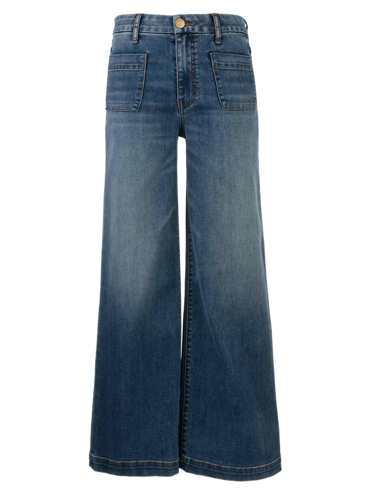 MEG HIGH RISE WIDE LEG W/ PATCH POCKETS - PETITE