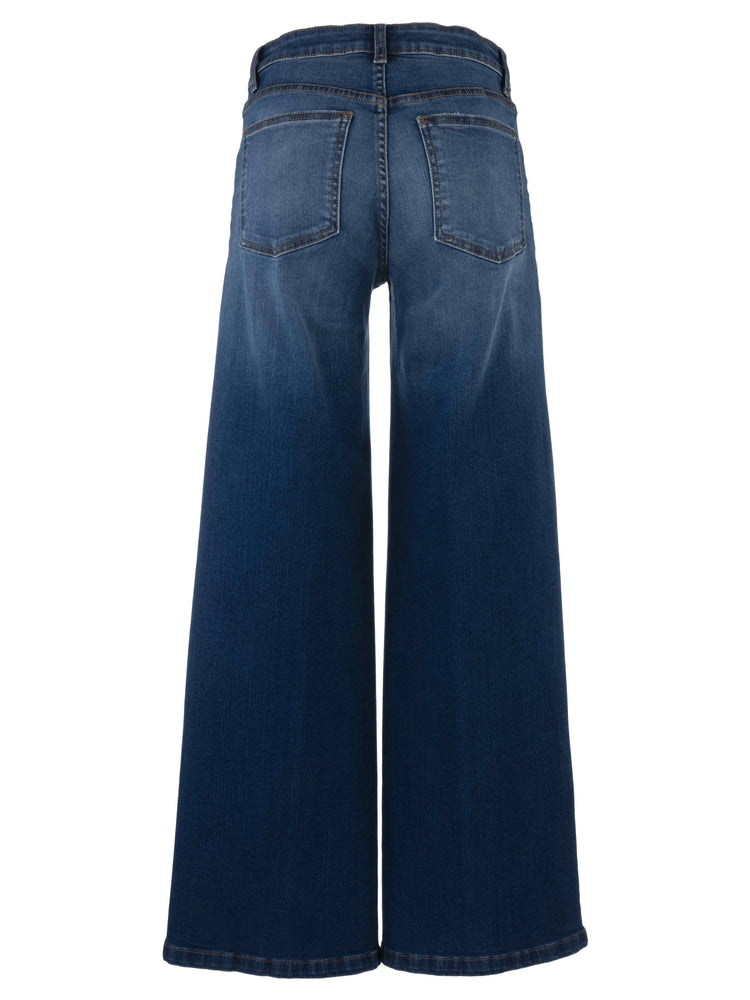 JEAN HIGH RISE WIDE FRONT SEAM PATCH FRONT POCKETS