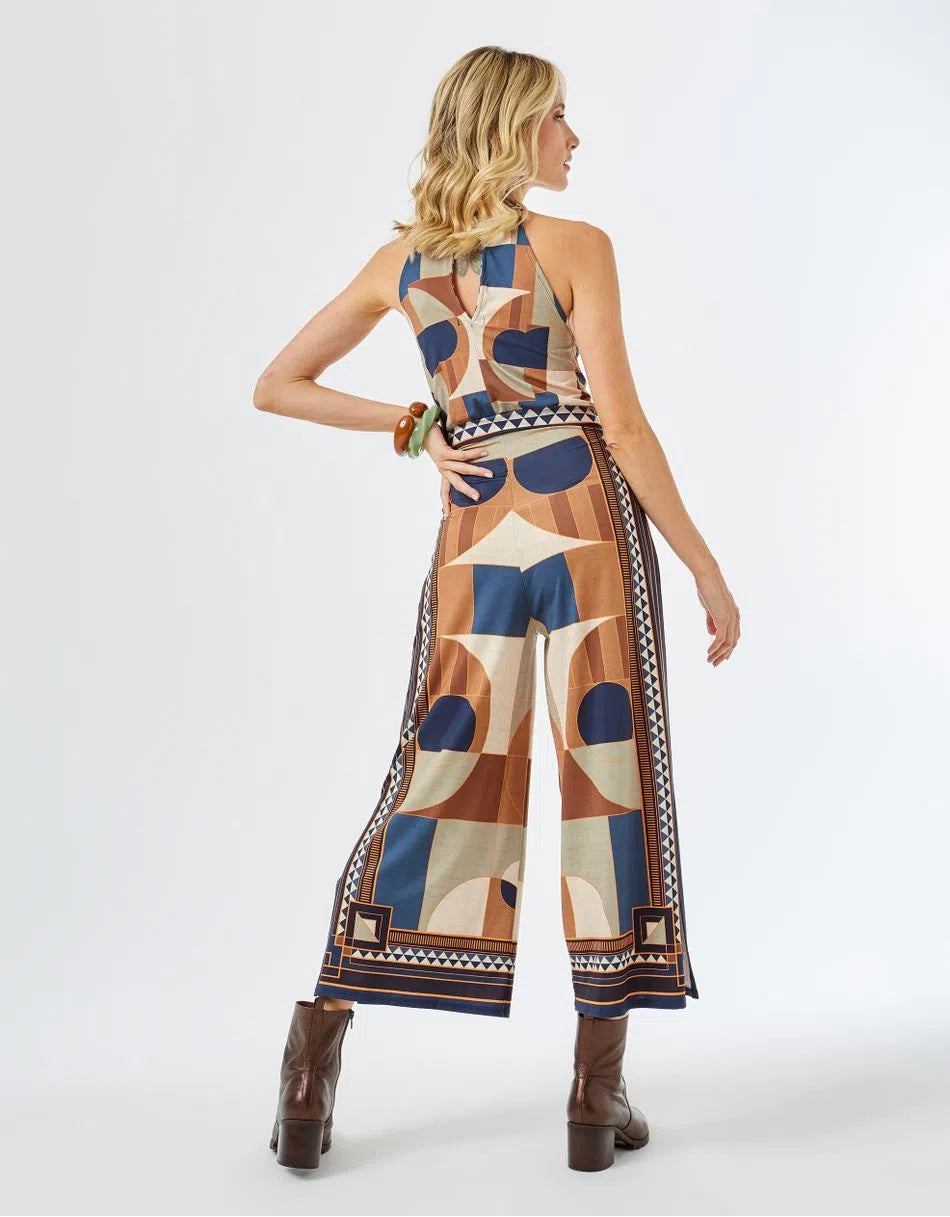Zinzane Milene Scarf Print Jumpsuit