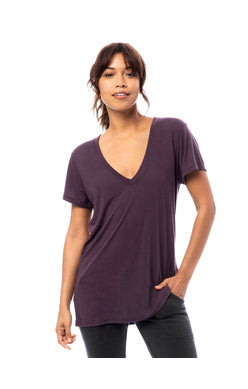 SLINKY JERSEY V-NECK T-SHIRT - Elements Berkeley