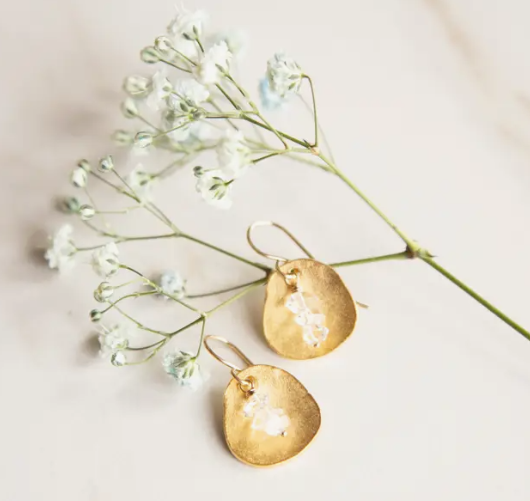 Herkimer Disc Earrings