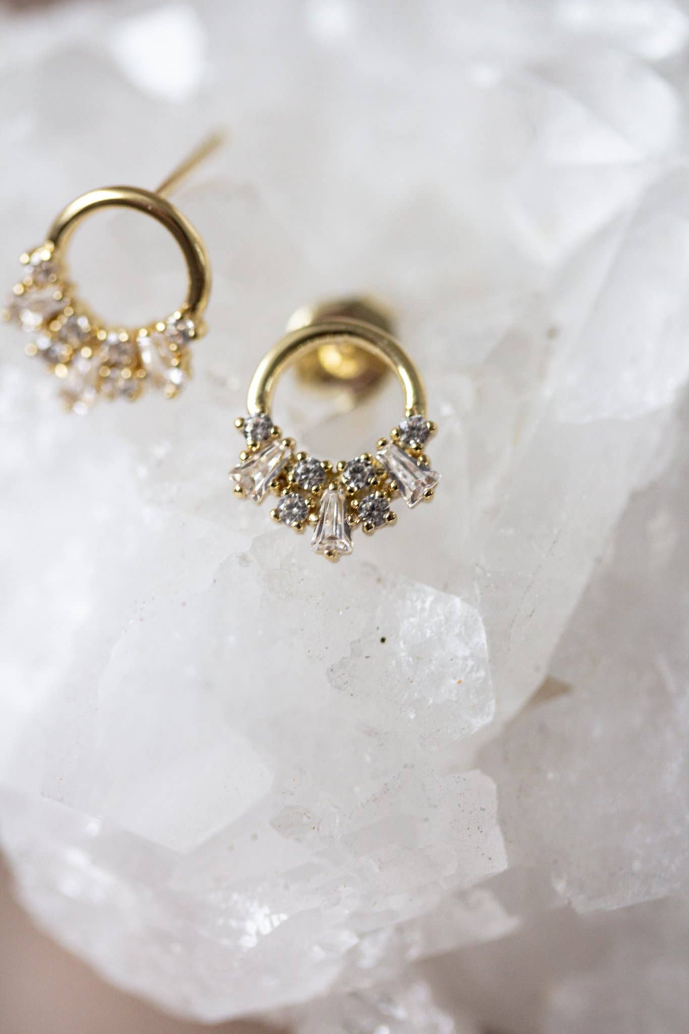 Celeste Baguette Studs - Elements Berkeley