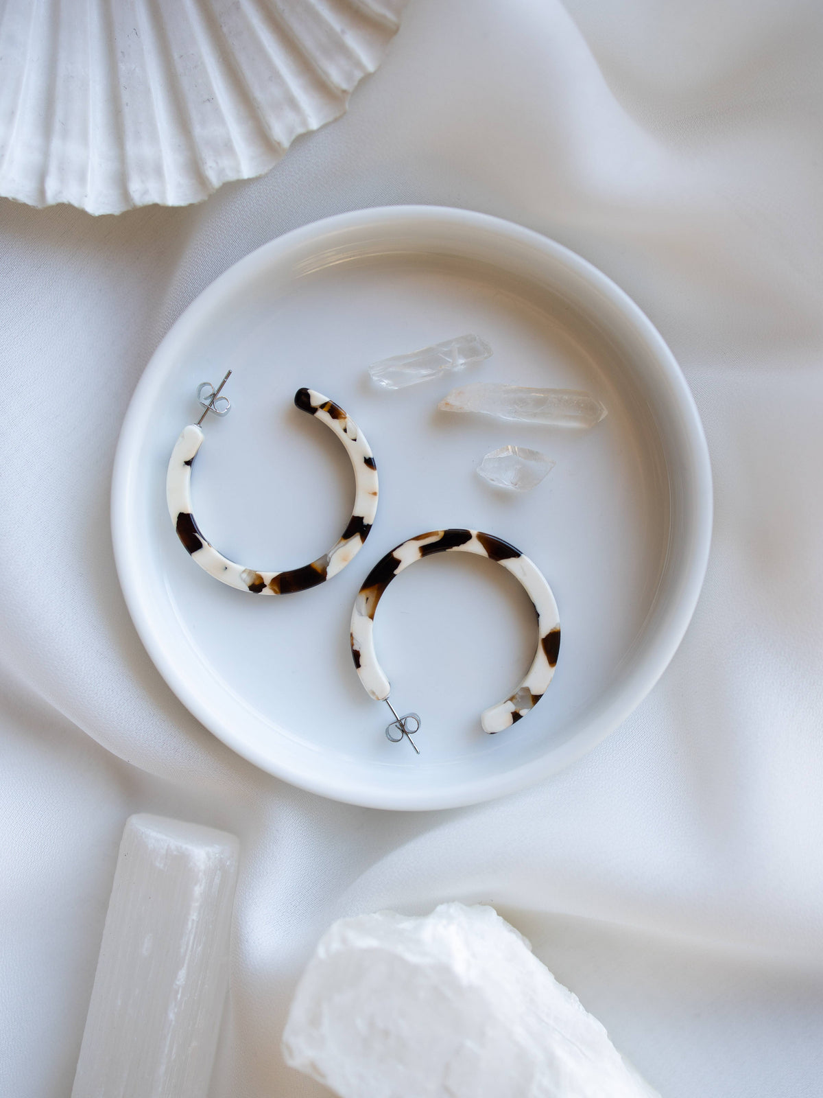 NAT + NOOR - Nora Hoops In Coco Cream - Elements Berkeley