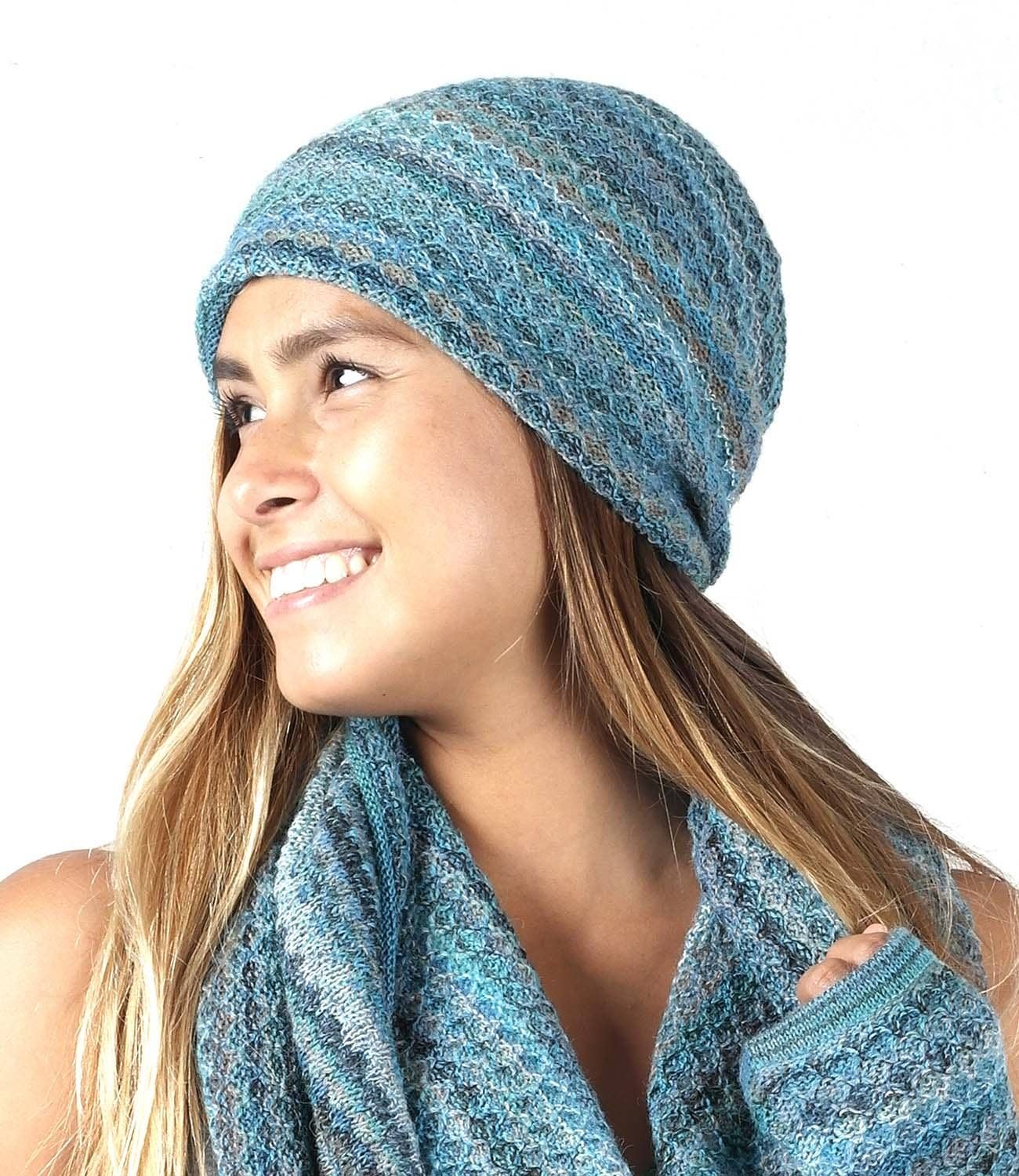 Shupaca Alpaca - Alpaca Beanie - Printed - Azul - Elements Berkeley