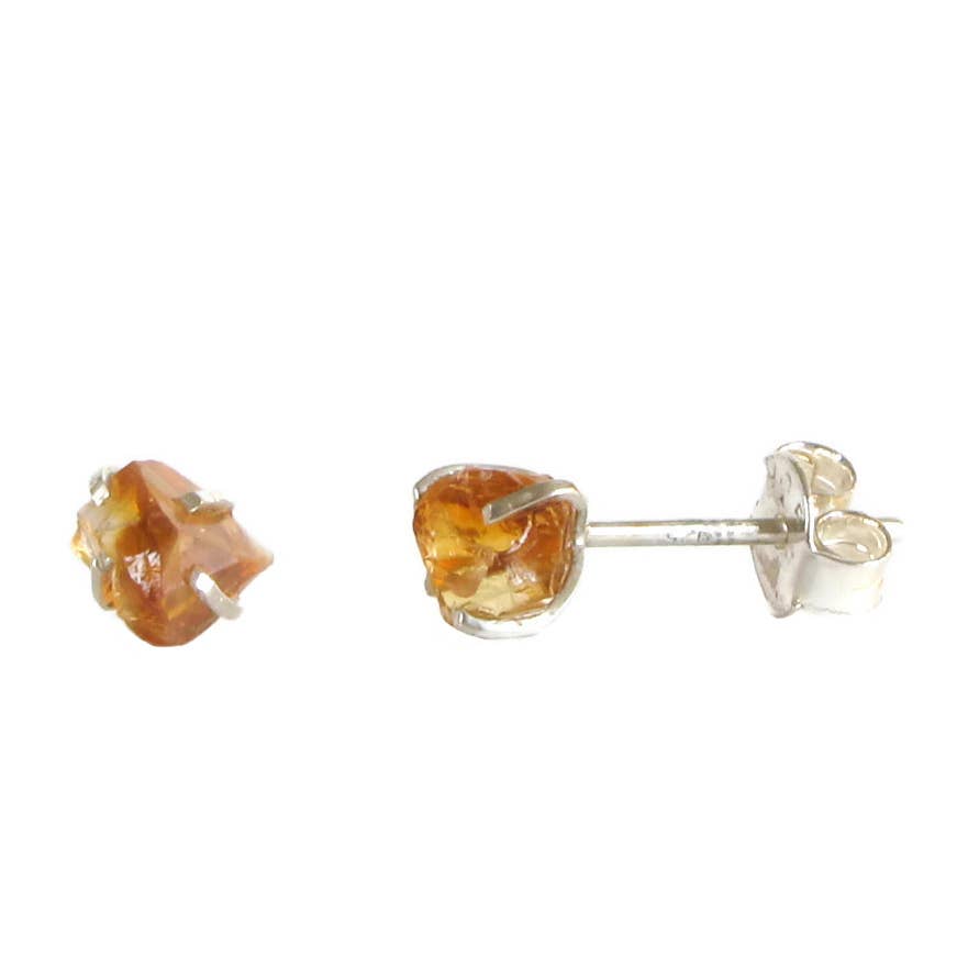 Raw Citrine Studs - Elements Berkeley