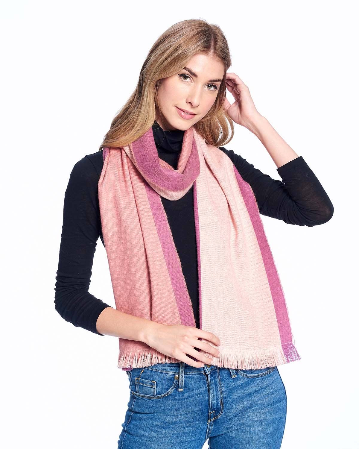 Shupaca Alpaca - Alpaca Reversible Scarf - Ash Rose - Elements Berkeley