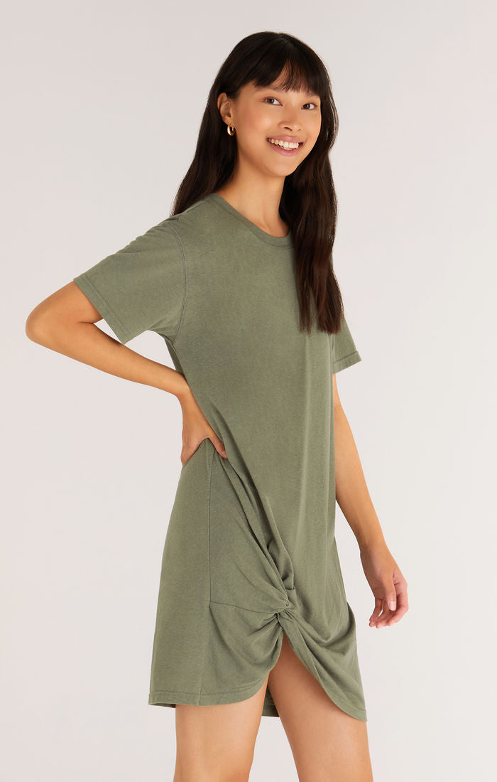 Z Supply Denny Twist T-Shirt Mini Dress