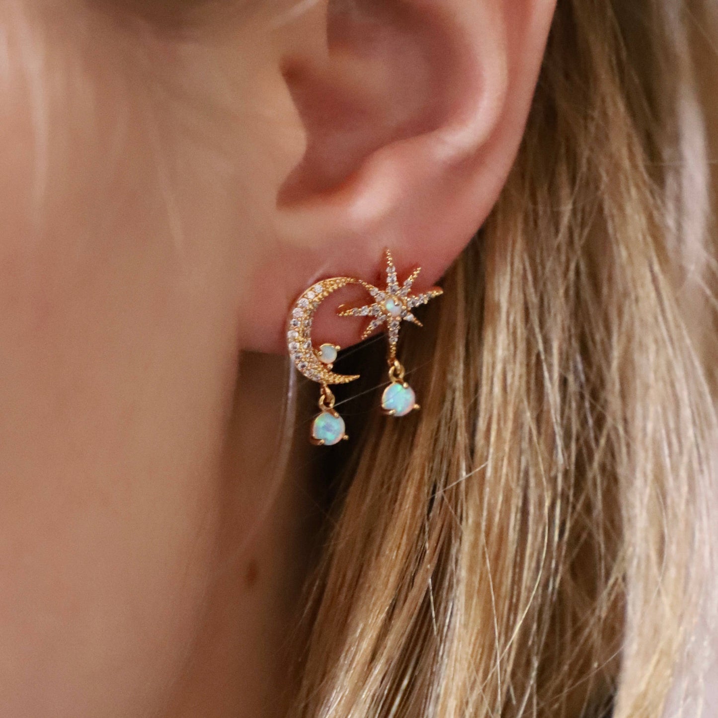 Katie Waltman Jewelry - CELESTIAL OPAL STUD EARRINGS