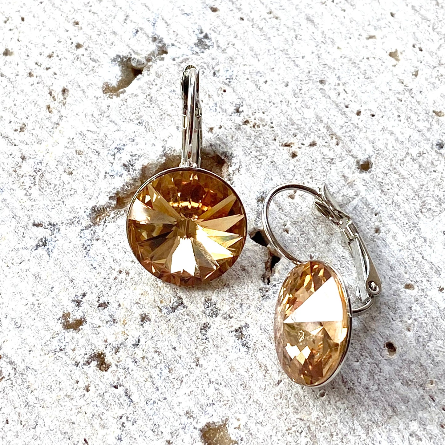 Light topaz Swarovski Earrings