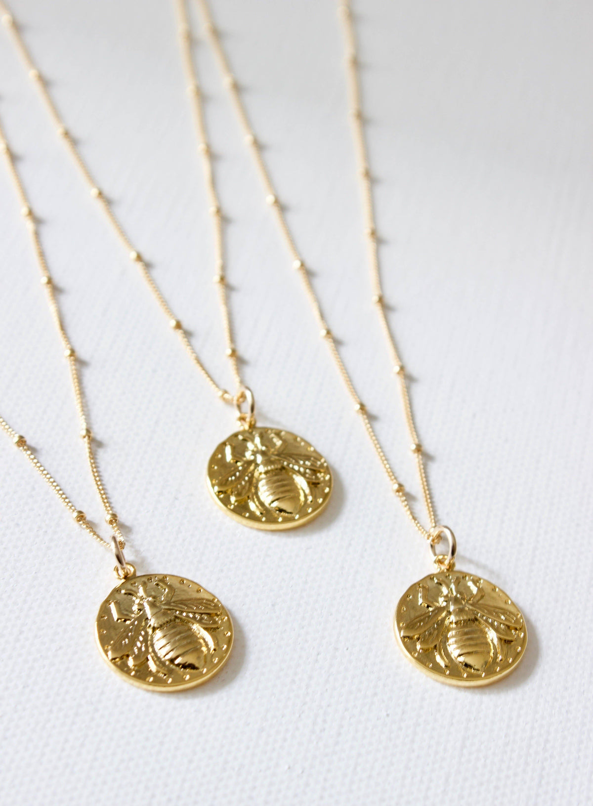 Katie Waltman Jewelry - BEE MEDALLION NECKLACE