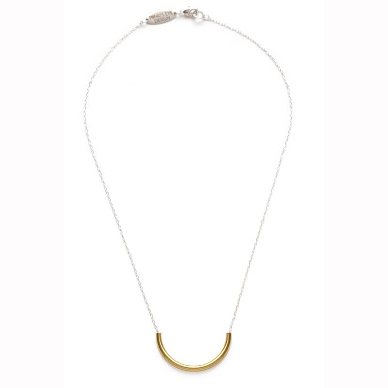 Mixed Metal Tube Necklace - Elements Berkeley
