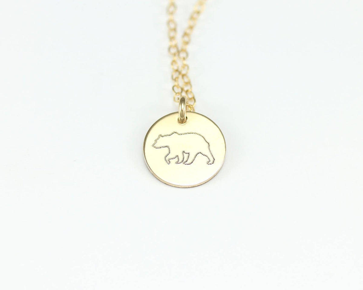 Sloane Jewelry Design - Bear Disc Necklace - Elements Berkeley