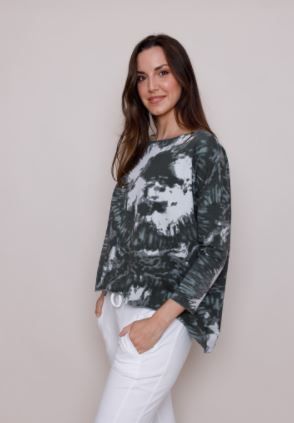 Suzy D jacinda Tie Dye Hi Lo Top