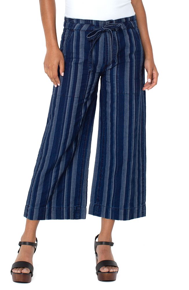 Liverpool Hi-Rise Crop Wide Leg with Self Tie