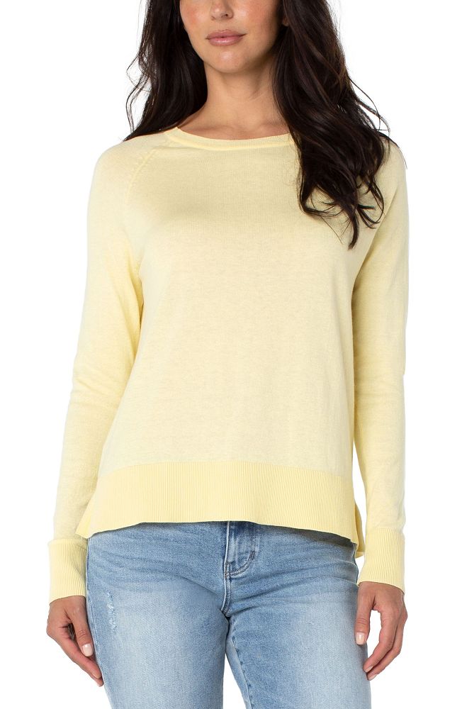 Liverpool Raglan Sweater With Side Slit
