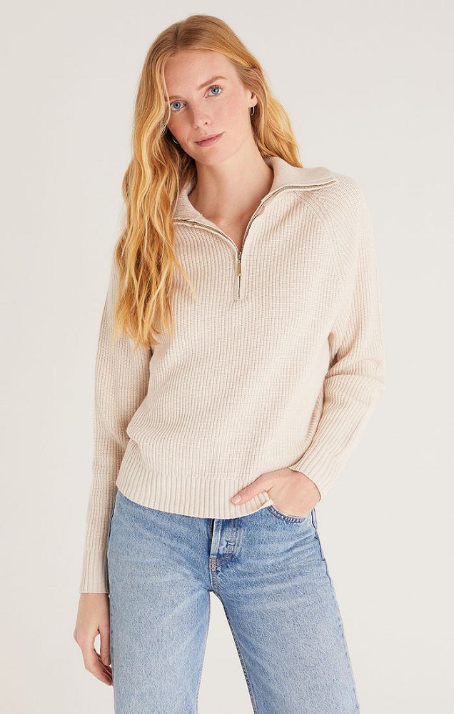 Z Supply jayce 3/4 Zip Sweater