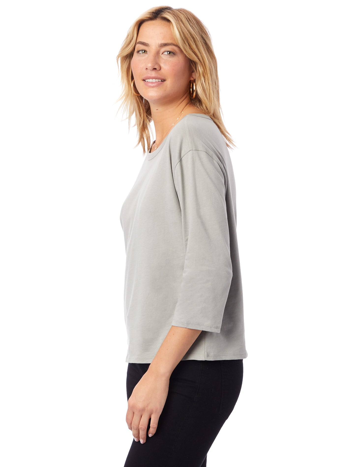 Alternative Organic 3/4 Sleeve Boxy T-Shirt - Elements Berkeley