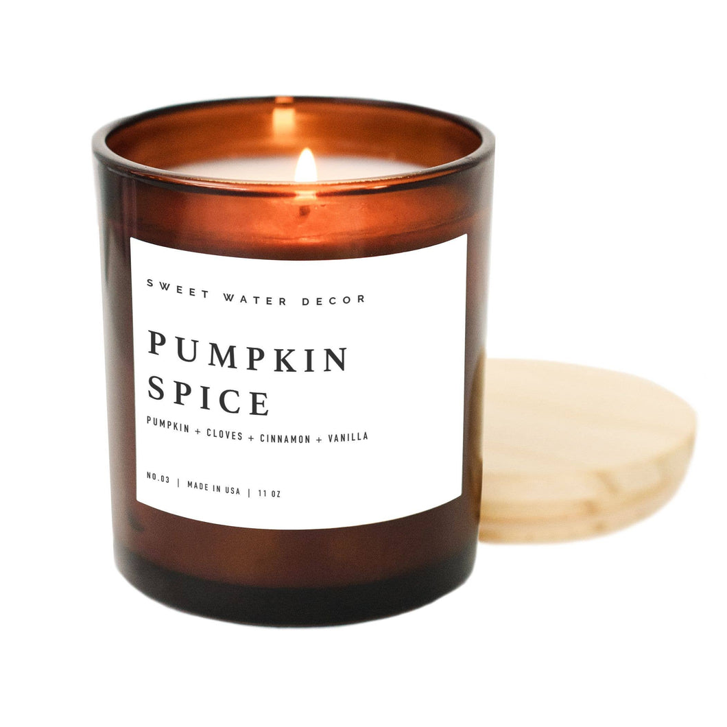 Sweet Water Decor - Pumpkin Spice 11 oz Soy Candle - Fall Home Decor & Gifts