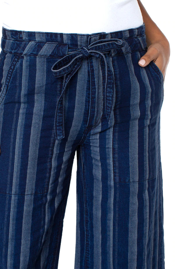 Liverpool Hi-Rise Crop Wide Leg with Self Tie