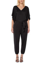 Load image into Gallery viewer, Liverpool Dolman Knit Jumpsuit with Self Tie
