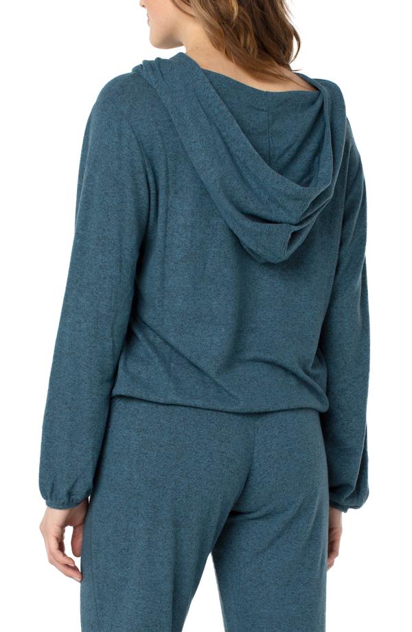 Liverpool Hoodie with Crossover Neckline
