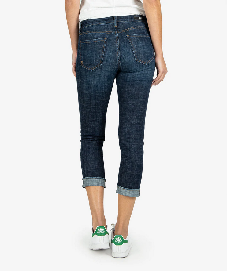 Kut from the Kloth Amy Crop Straight Roll Up Fray