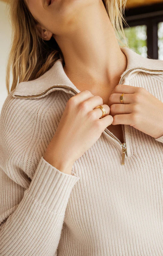 Z Supply jayce 3/4 Zip Sweater